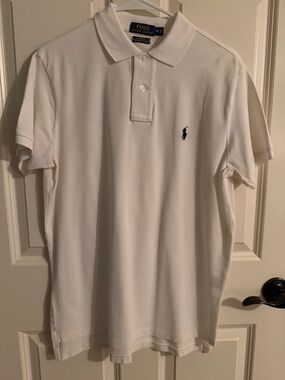 Polo by Ralph Lauren White Polo with Navy Pony